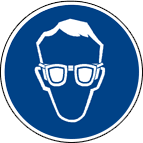 Symbol fr: Schutzbrille vorgeschrieben