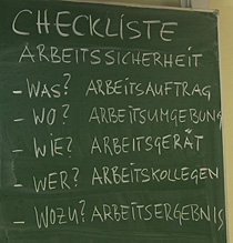Checkliste Arbeitssicherheit