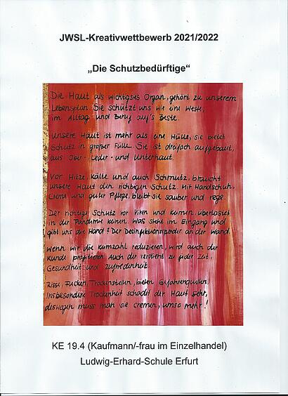 3. Platz: Ludwig-Erhard-Schule Erfurt (Thüringen)