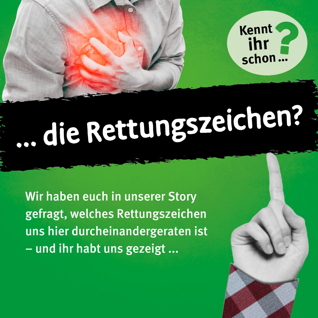 Wir haben euch in unserer Story gefragt, welches Rettungszeichen uns hier durcheinandergeraten ist – und ihr habt uns gezeigt ...