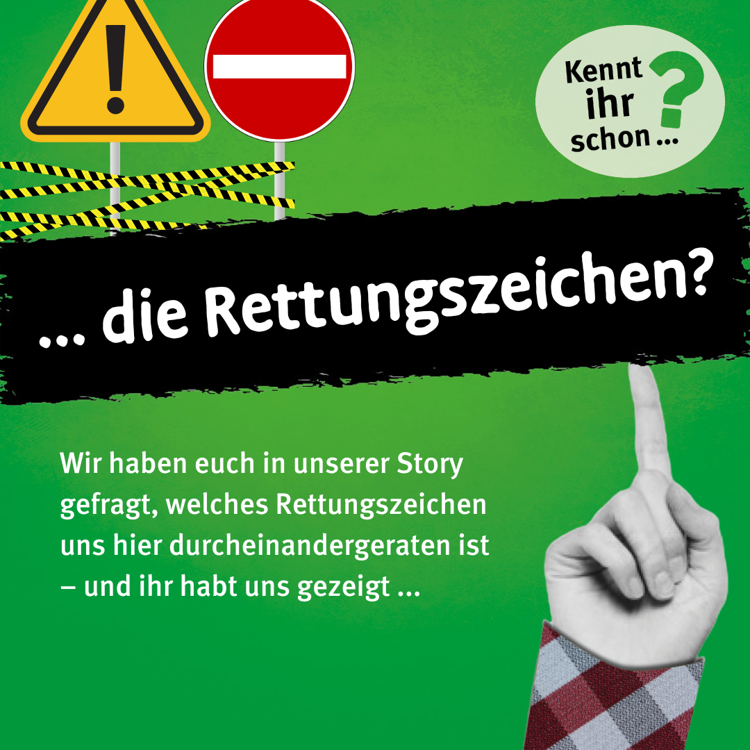Wir haben euch in unserer Story gefragt, welches Rettungszeichen uns hier durcheinandergeraten ist – und ihr habt uns gezeigt ...